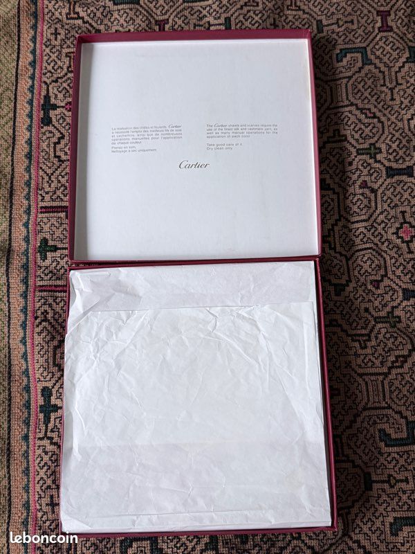 FOULARD CARRÉ CARTIER PANTHÈRE Soie 66cm VINTAGE 2002 | NEUF AVEC BOÎTE et DOCS (image 10)