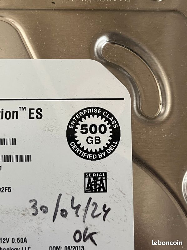 Disque dur 3,5 pouces 500GB Dell constellation (image 4)
