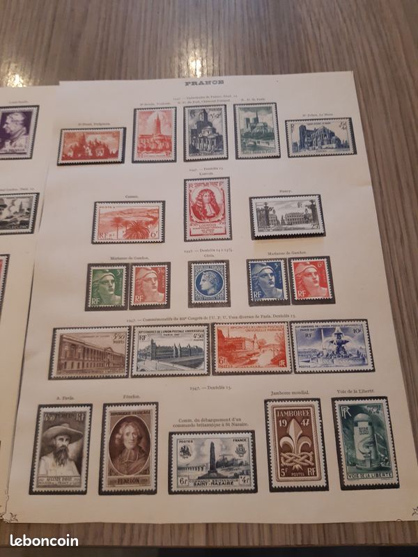 LOT DE TIMBRES Neufs FRANCE Année 1947 EUR 4,00 - FR