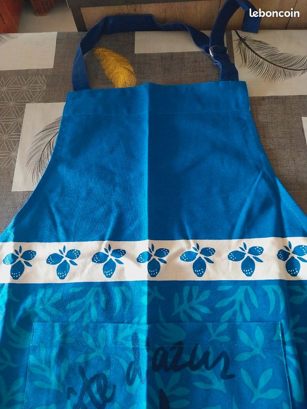 Tablier neuf bleu" Côte d'Azur " (image 1)