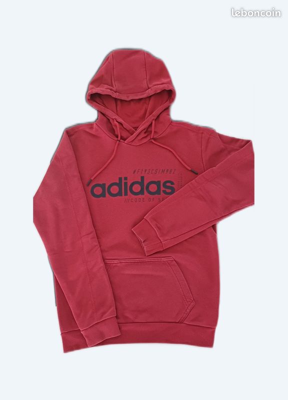 Sweat à capuche rouge Adidas homme XS Vêtements
