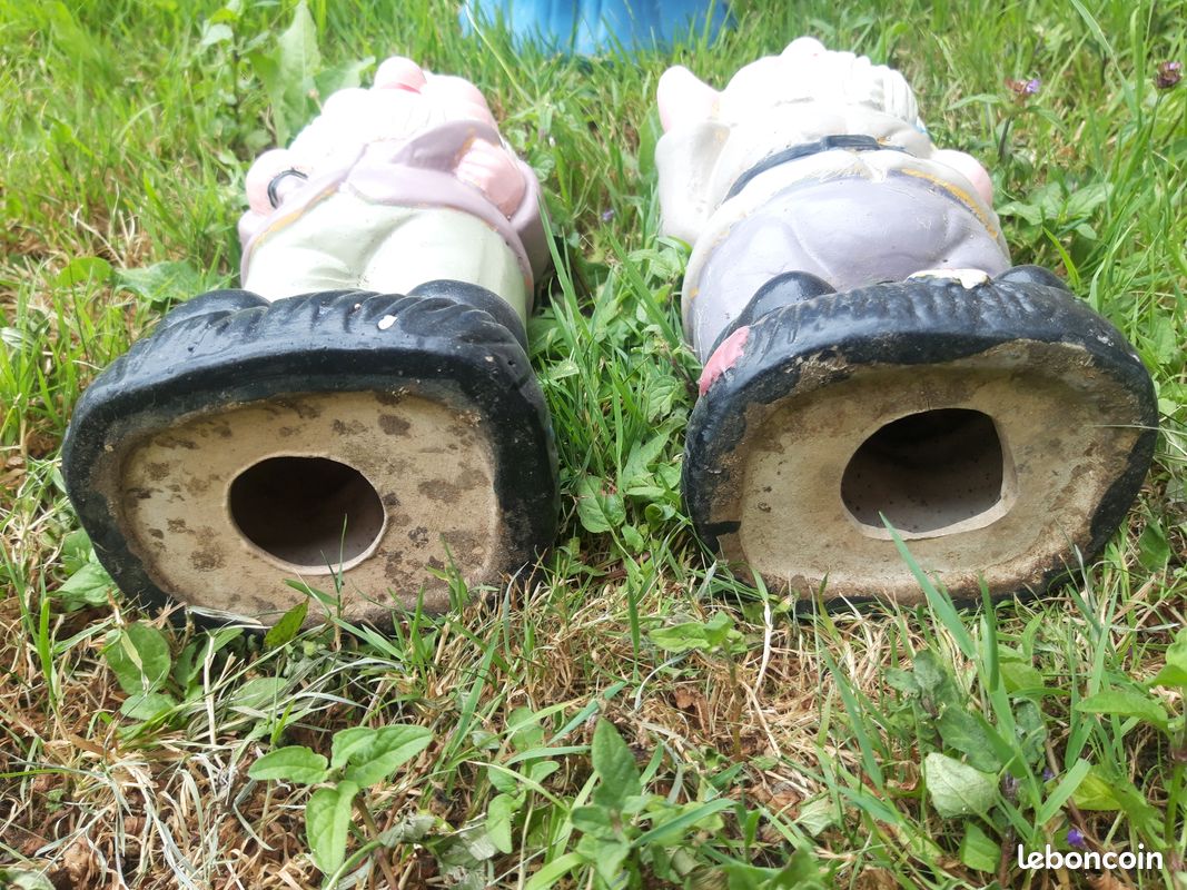 Salière Et Poivrière Nains De Jardin Céramique - Kitsch Et Rétro - Lot De 2