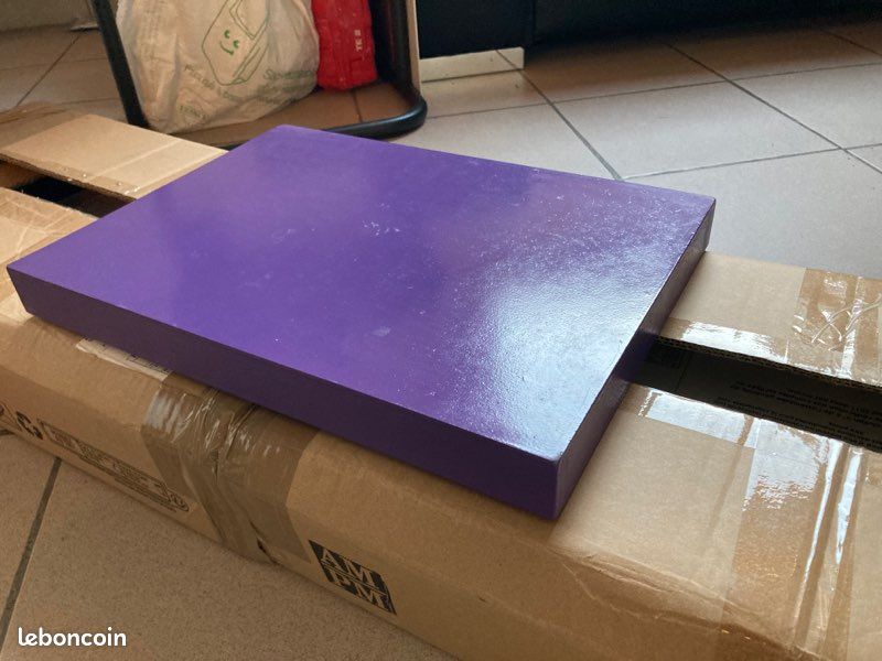 Etagere fixation invisible laquée violet (image 3)