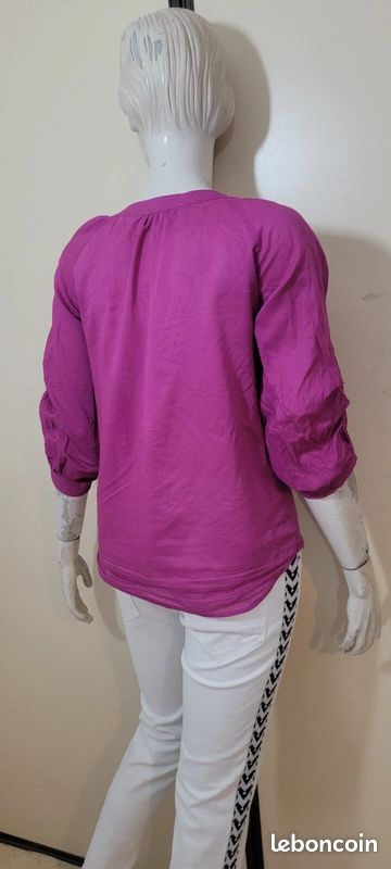 Blouse Comptoir Des Cotonniers Modèle Diseuse - Rose Coton Taille 38, Très Bon état Occasion