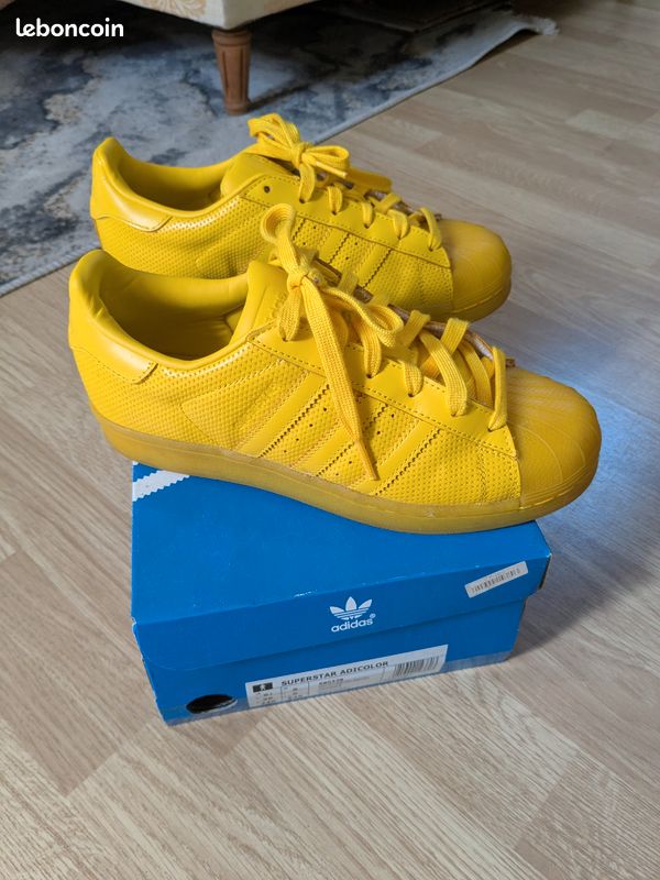 adidas gazelle silver green womens Adidas X Pharrell Superstar Supercolor Pack Yellow Men's Size 5.5 main image 1