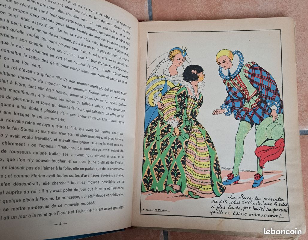 Livre de 1937/Contes d'Aulnoy. L'oiseau bleu - La biche au bois (image 4)