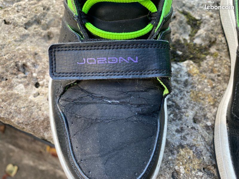 Jordan Flight Strap Black Flash Lime Chaussures