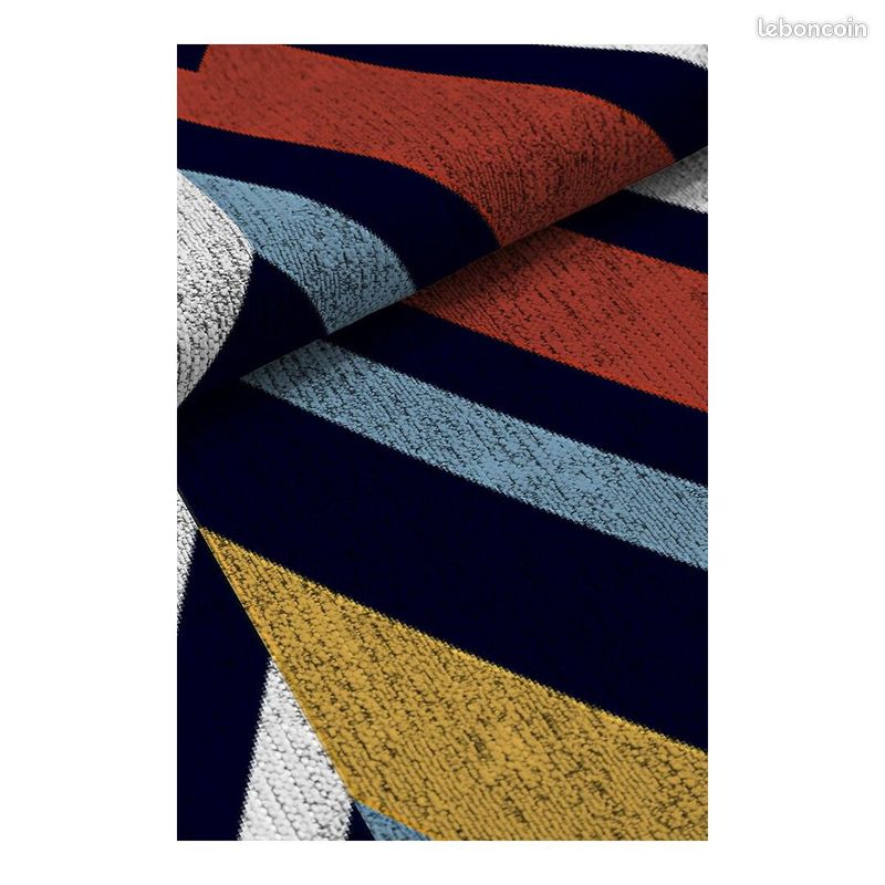 Tapis graphique design plat multicolore Bastian Multicolore 120x170 (image 4)