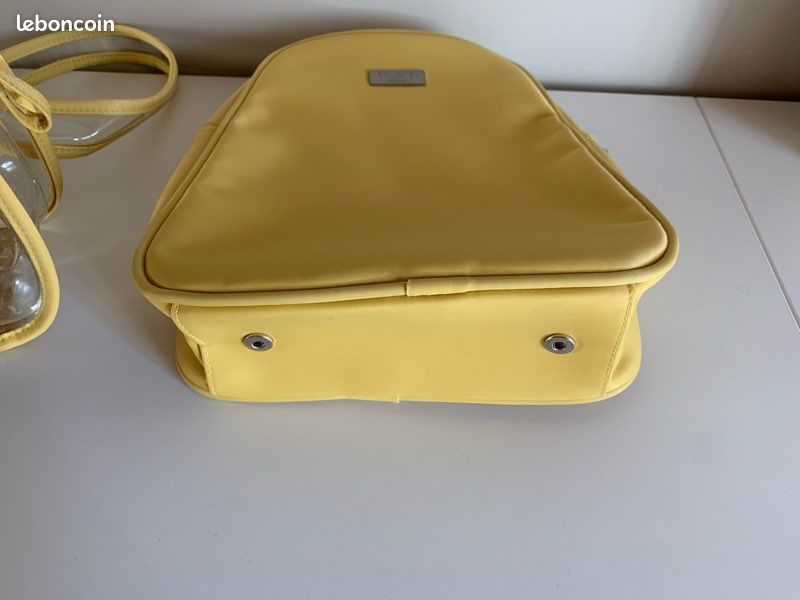 Sac à main ou bandoulière transparent et jaune (image 13)