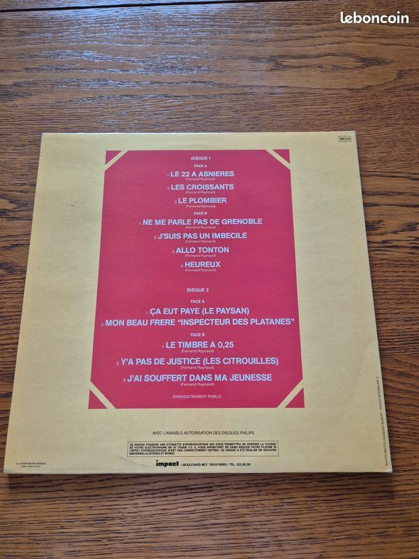 Fernand Raynaud J'suis Pas Un Imbécile Vinyle 33 Tours (image 3)