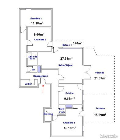 Appartement 4 pièces 104 m² — 15