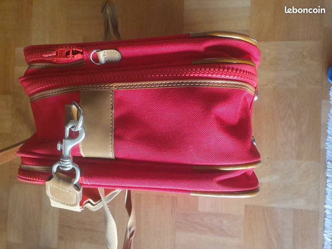 VALISE de VOYAGE rouge LANCEL (image 5)