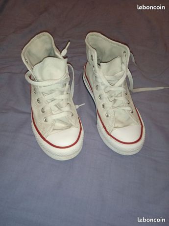 converse blanche basse taille 34