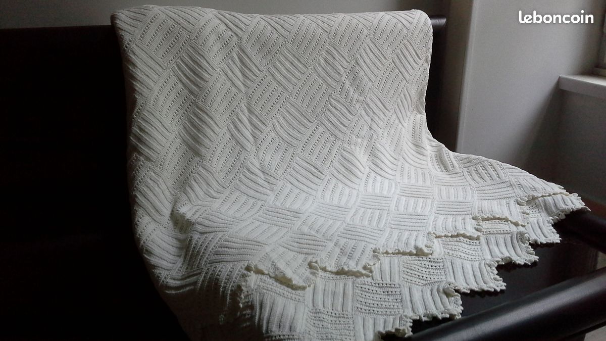 Couvre-lit crochet 2,10m x 1,90m (image 3)