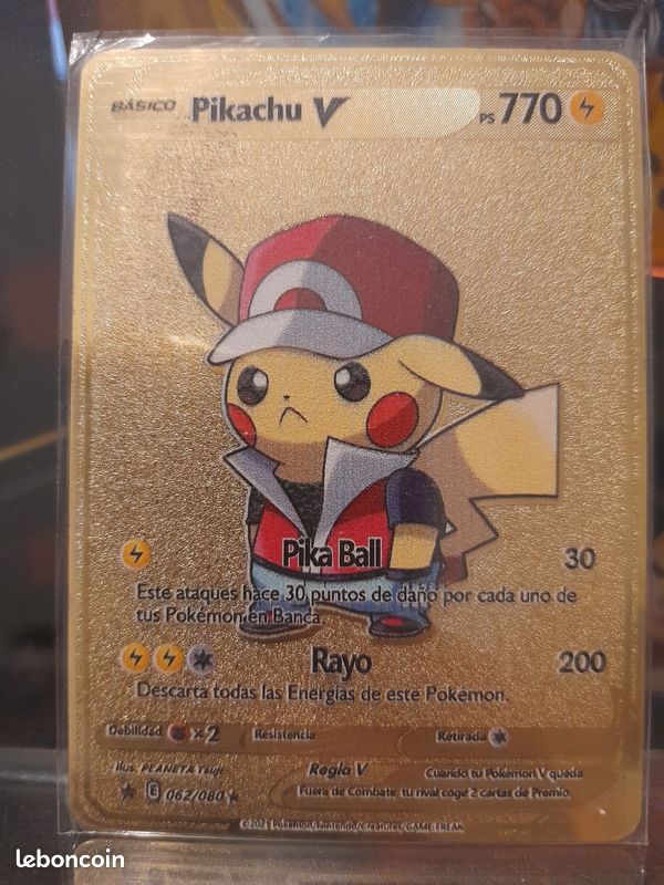 Carte Metal Pokémon / Pikachu V (image 1)