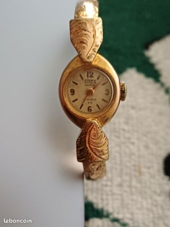 Montre Bracelet Vintage Plaquée Or - Mécanique, Pour Femme - Bon état