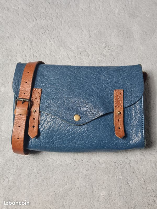 Sac à bandoulière Paul Marius l'Indispensable, Bleu Piscine