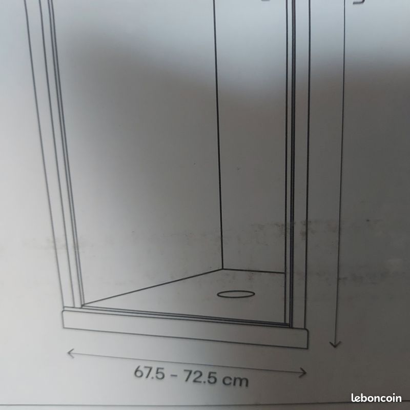 Porte pivotante de douche neuve (image 5)