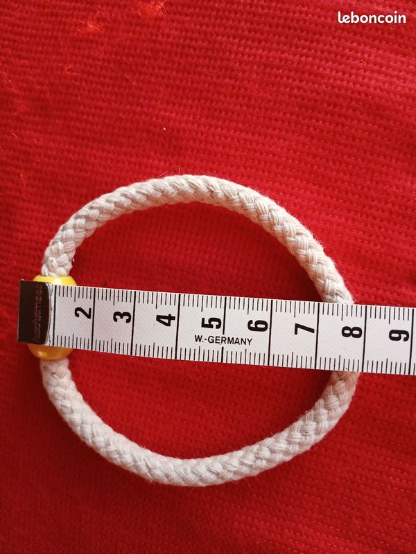 Lot de 3 bracelets de corde avec perle en bois (image 10)