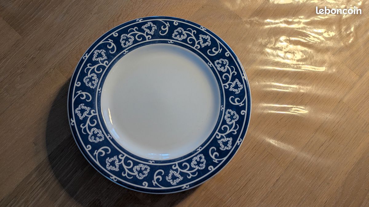 Service de table 16 pièces en grès Loire | Vaisselle émaillée rustique