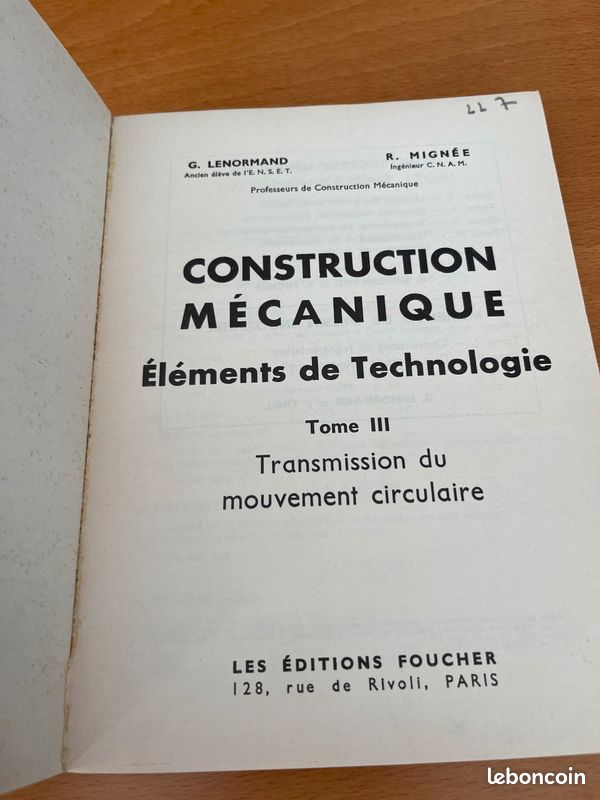 Livre de construction mécanique Editions Foucher (image 2)