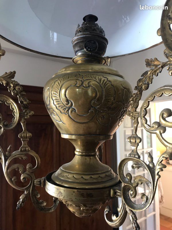 Lustre ancien opaline (image 2)