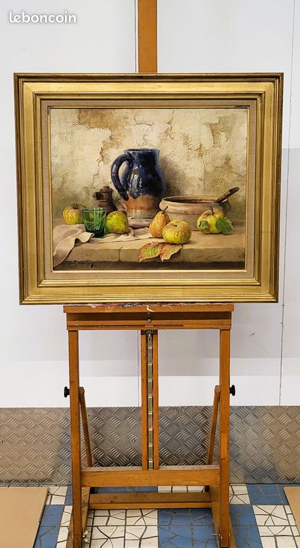Chuchotements de Couleurs : L’Harmonie Silencieuse de la Nature Morte, huile sur toile signée par Robert CHAILLOUX (image 4)