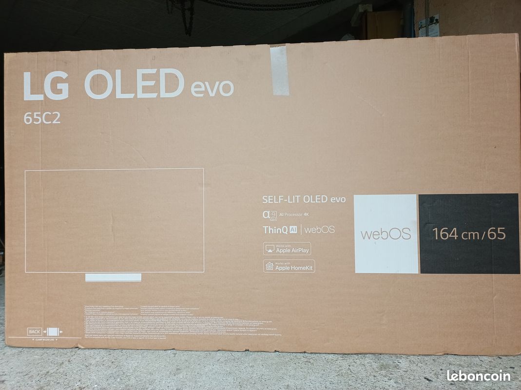 Télévision oled 164 cm LG POUR PIÈCES (image 2)