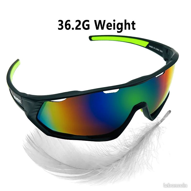 Lunettes De Cyclisme Homme XFSRG - Verres UV400 - Monture Légère PC - Design Moderne Avec étui De Protection