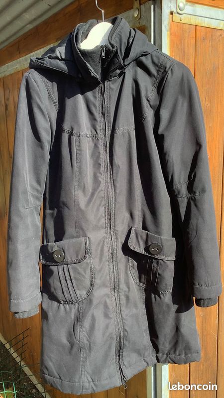 Manteau noir femme (image 1)
