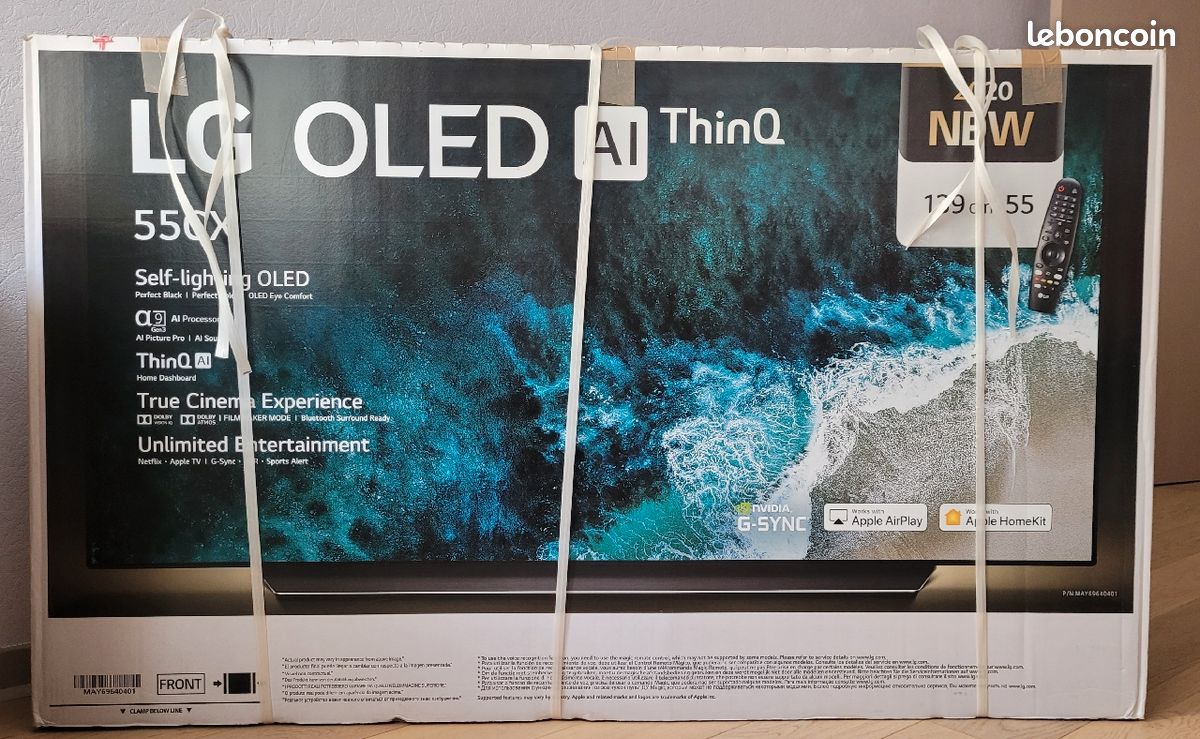 Vend TV type LG OLED AI ThinQ 2020 NEW 139cm/55 date d'achat 09/2020 utilisé 15 jours cause double e (image 1)