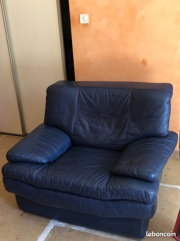Fauteuil cuir vintage (image 2)