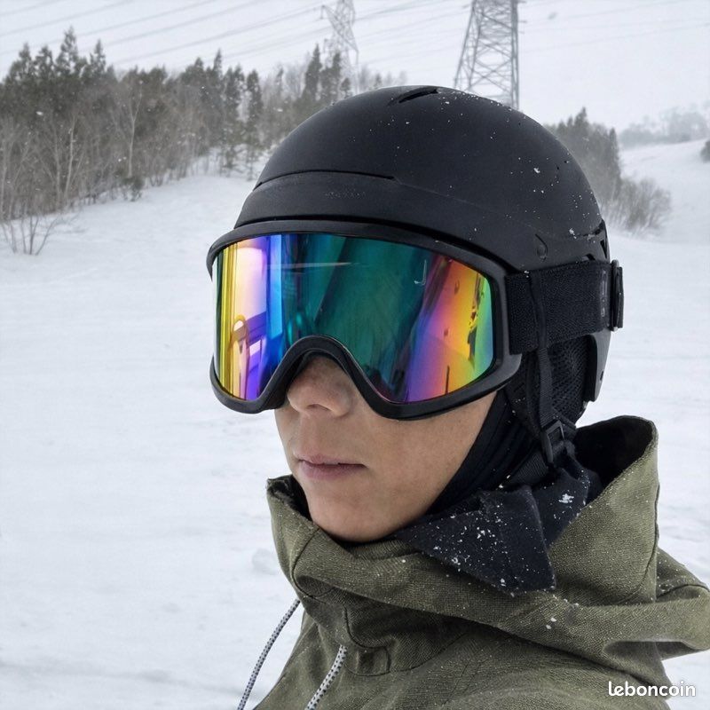 Heemtle 2-en-1 Visière Ski Casque De Snowboard Masque De Neige Amovible