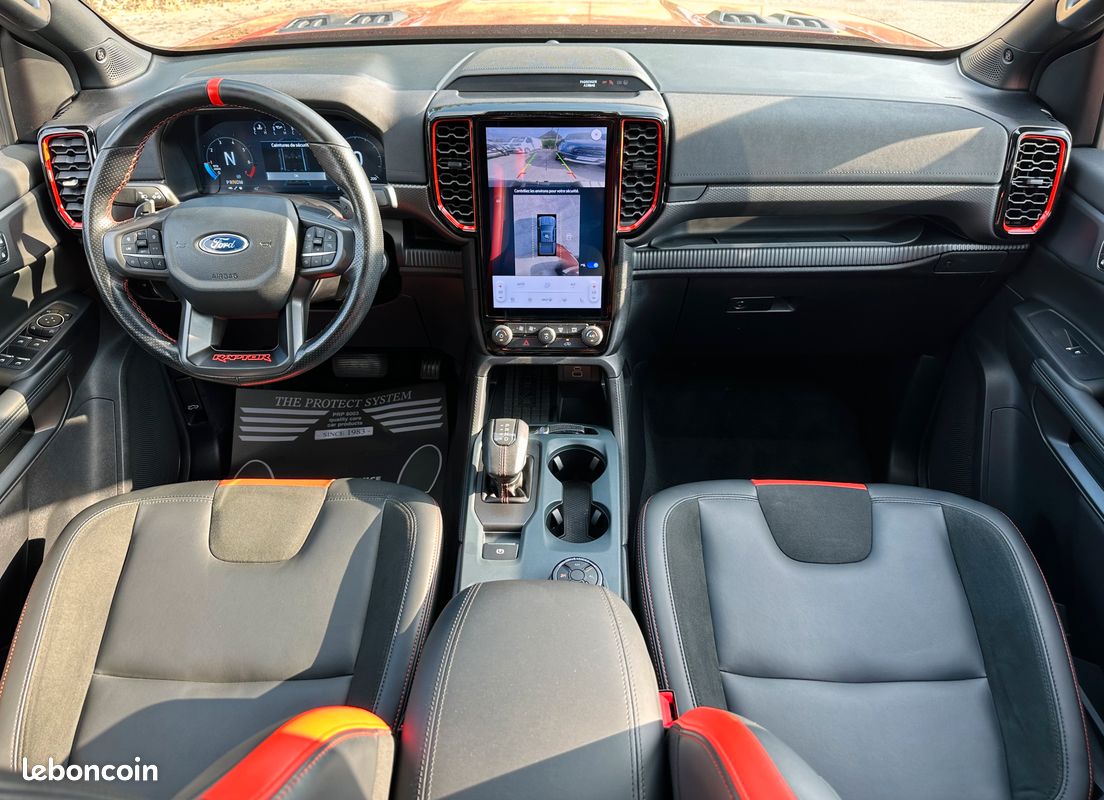 Ford Raptor 3,0 ECOBOOST 292CV DOUBLE CABINE GPS CARPLAY + CAMERA 360° + ATTELAGE + HIFI B&O + RIDEAU DE BENNE (image 6)