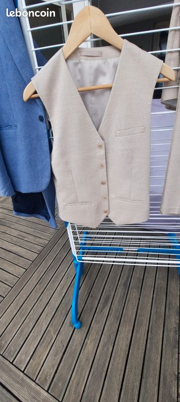 Costume beige avec gilet CELIO neuf Vêtements
