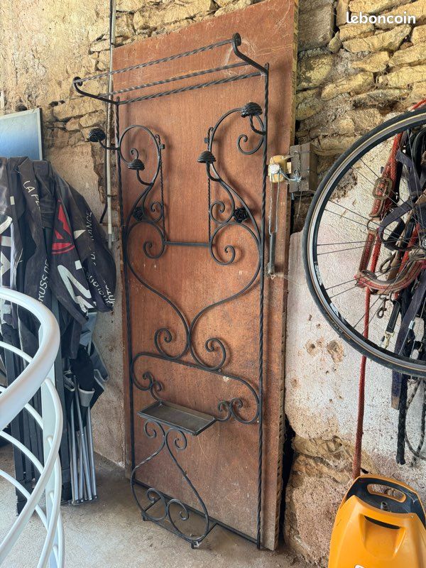 Porte manteaux fer forgé torsadé fait main (image 1)