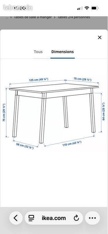 Table IKEA pinntorp (image 2)