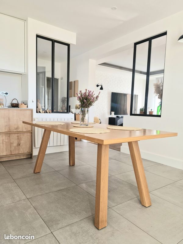 TABLE EN CHENE 180 x 90 CM (image 1)