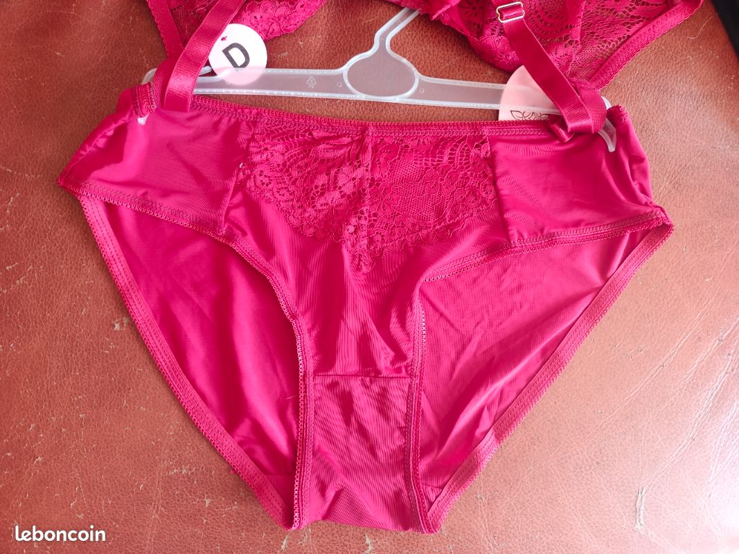 Ensemble sous Vetement Femme Transparent Dentelle à Pois Brassiere