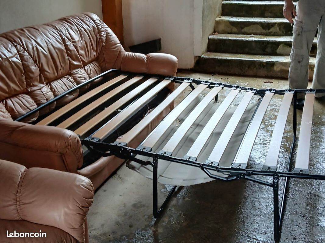 Canapé cuir convertible (image 3)