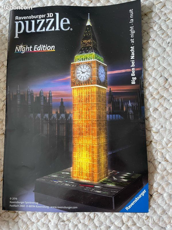 Puzzle Ravensburger 3D Big Ben- Night Édition (image 3)