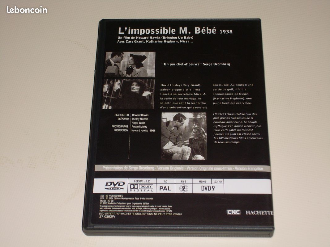 L'IMPOSSIBLE Mr BÉBÉ (*CARY GRANT*) Howard Hawks / Classique Comédie Hollywood (image 3)