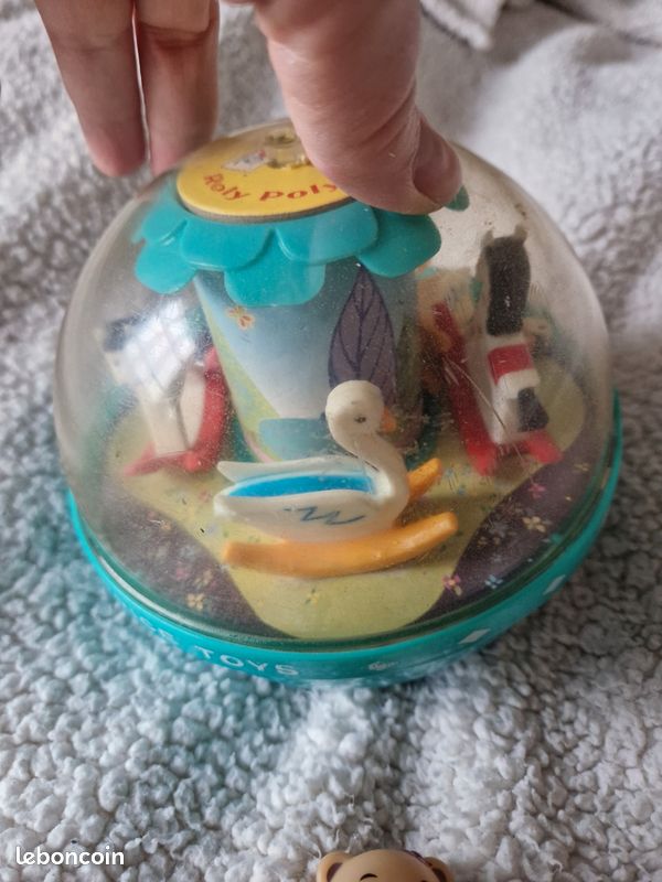 Jouet vintage fisher price carroussel culbuto poly roly ideal collectionneur (image 5)
