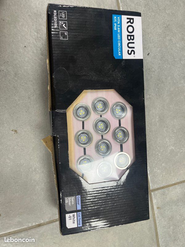 Kit 10 spots terrasse robus 4000 K (image 1)