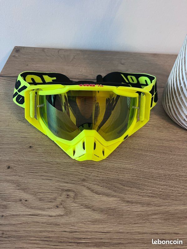 Lunette Moto Cross Lunette 100 Jaune Fluo Lunettes Cross 100% The