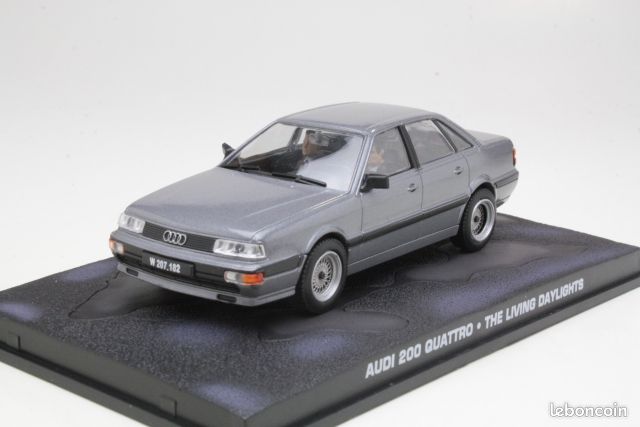 Modèle Réduit 1/43 Audi 200 James Bond 007 (The Living Daylights) - Boîte Vitrine - Occasion Bon État