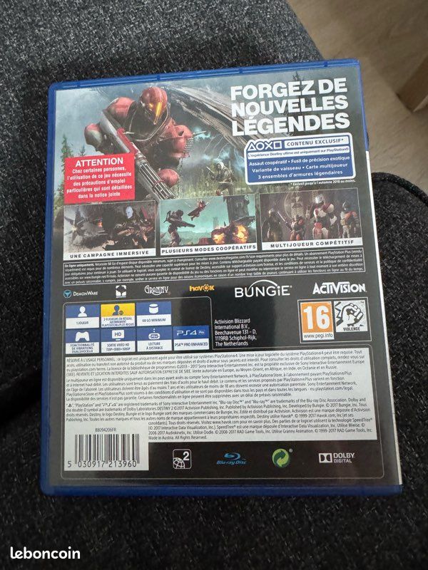 Destiny 2 Pour PlayStation 4 (PS4) - Version Française En Bon état
