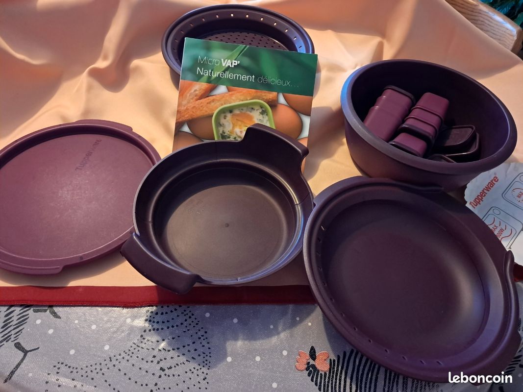 Micro Vap + 6 pots + livre recettes Tupperware - Arts de la table Micro Vap + 6 pots + livre recettes Tupperware - Arts de la table