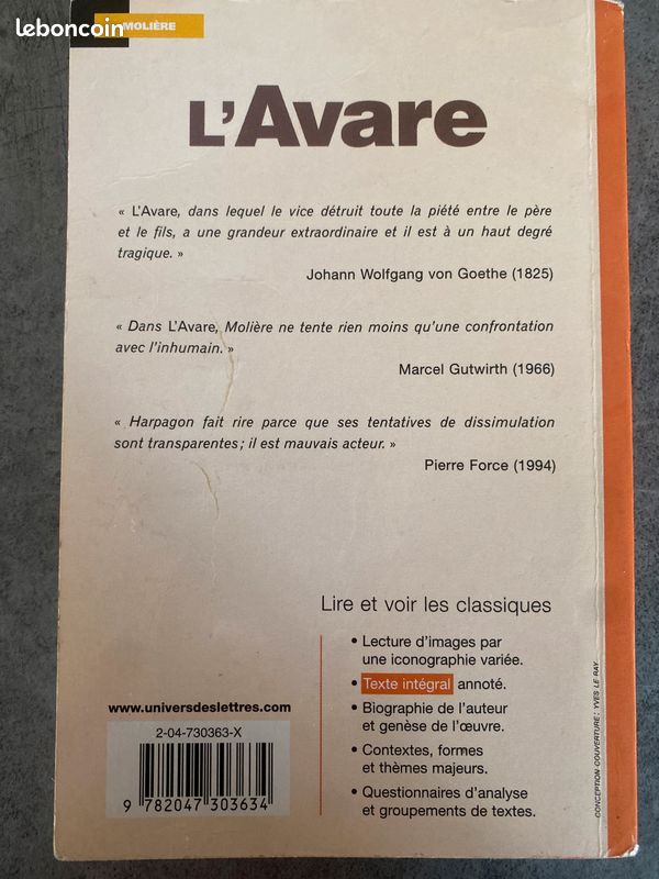 L'Avare : Molière - Livres Audio - CD