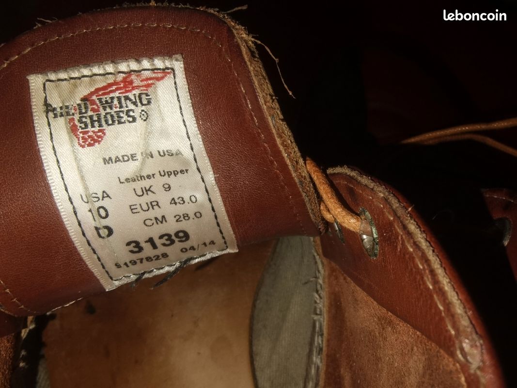 Chaussure boots Red Wings 43 Fr modèle 3139 bon état (image 10)